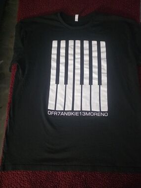 Frankie Moreno Black Graphic Jazz Piano Tee, 2X